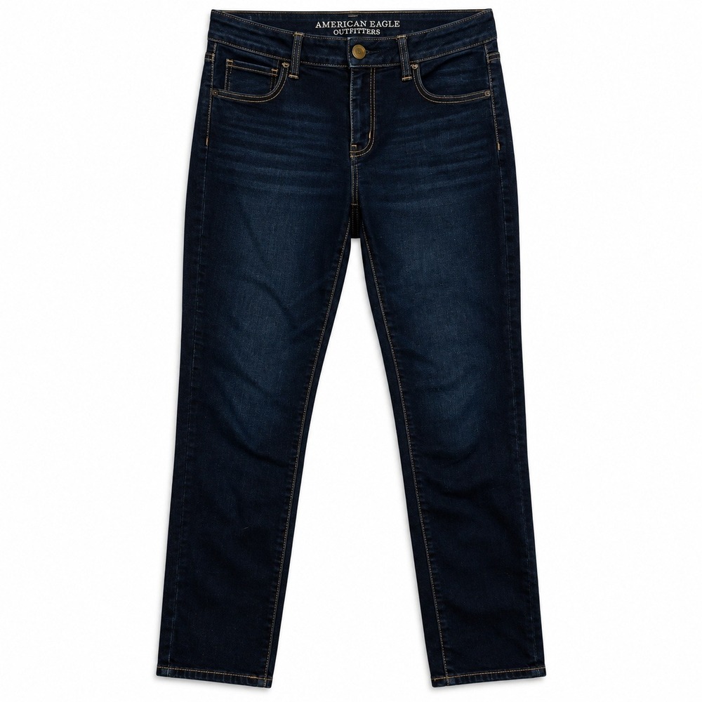 American Eagle Skinny Jeans Women's 10 Short Dark Wash Stretch Denim Indigo